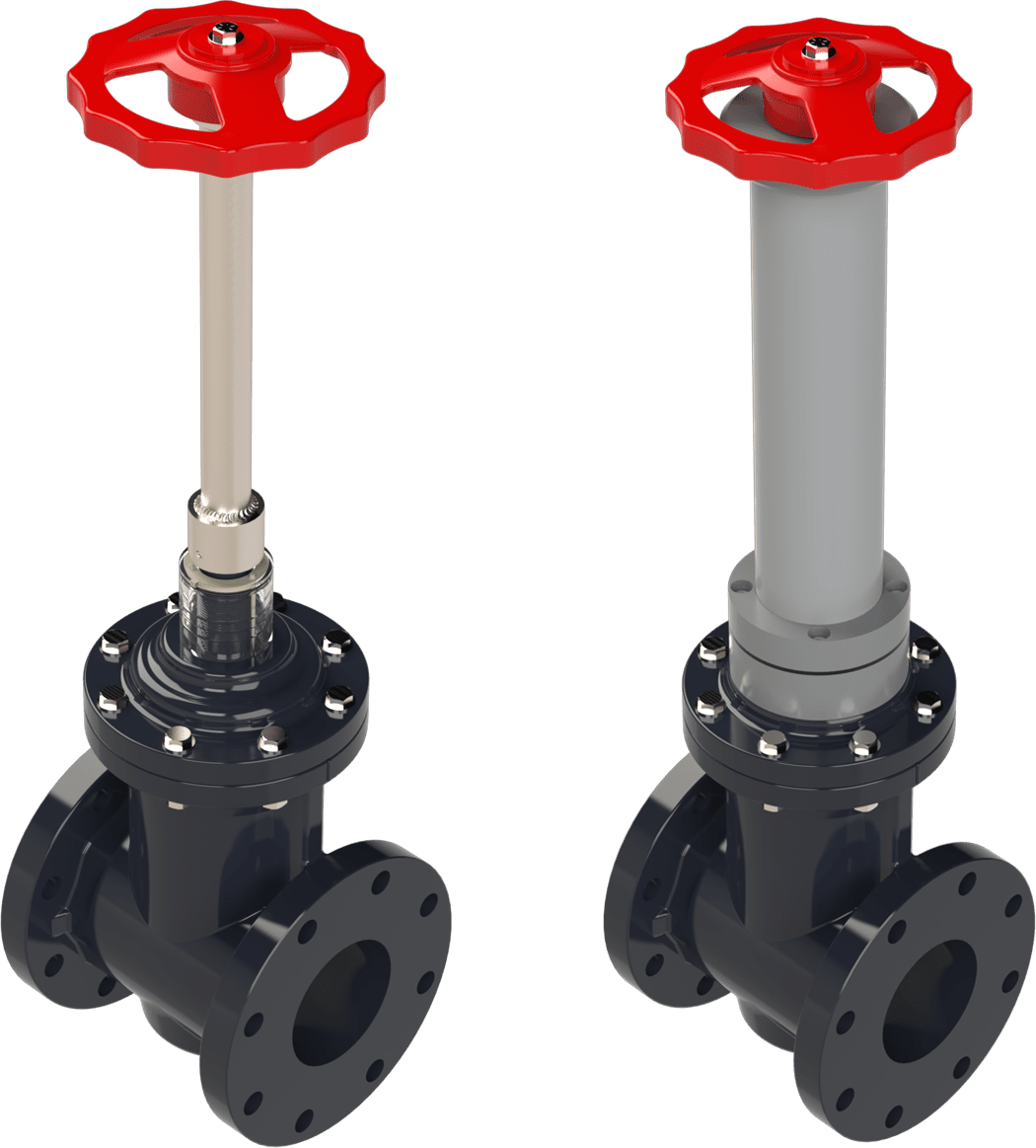 Single Piece and 2-Piece Stem Extensions for Gate Valves